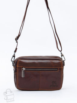 Сумка мужская кожаная 8615S brown Fuxhiniao