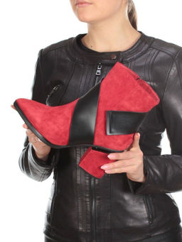 04-A331W-766VB RED Ботинки зимние женские (натуральная замша, натуральный мех) - Фабричный китай фото 4