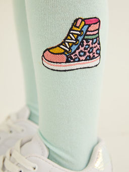 Nak??l? K?z ?ocuk Diz Alt? ?orap - Waikiki фото 3