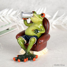 Фигурка Лягушка в кресле 12 см / YX09007-1 /уп 24/