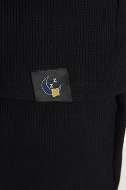 TRENDYOL MAN Siyah Regular Fit Sortlu Pijama Tak?m? TMNSS23PT00036 - Trendyolmilla фото 15