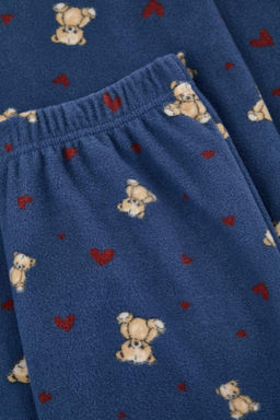 Ekru Ay?c?k ve Kalp Desenli K?sl?k Polar Orme Pijama Tak?m? THMAW26PT00150 - Trendyolmilla фото 10