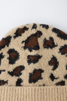 ANIMAL PRINT KNIT BEANIE - Zara фото 3