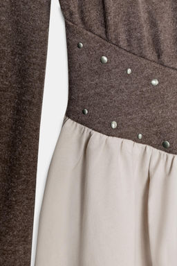 CONTRAST DRESS WITH STUDS - Zara фото 6