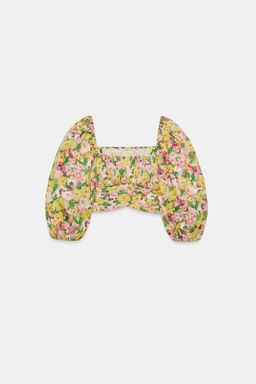 TOP ESTAMPADO FLORAL LAZO / Multicolor - Zara фото 3