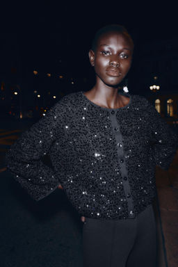 SEQUIN CARDIGAN