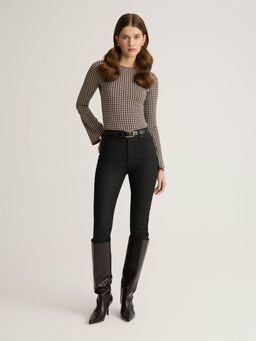 CONTE Боди из вискозы с расклешенными рукавами LBD 3145 beige-dogtooth