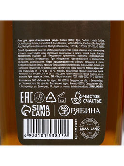 Гель для душа Wild spirit, 250 мл, аромат древесно-пряный, Чистое счастье