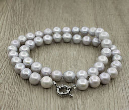 Бусы серый жемчуг, очень ровный 9мм класс А, длина 50см