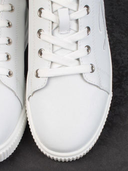 05-PDD165-1 WHITE/GRAY Кроссовки женские (натуральная кожа)