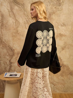 Лонгслив с кружевом на спине 95% хлопок, 5% лайкра - Sahar art lab фото 7