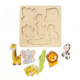 Игра развивающая деревянная Дикие животные (21х21см) - Десятое королевство фото 3