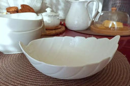 Салатник из белой стеклокерамики с рельефным рисунком Asti Лист 17.8см 0001D10/50-SK - Delta фото 14