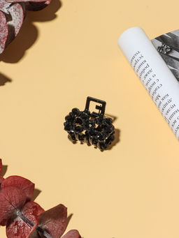 Цена за 6 шт. Крабик для волос «Мелани», бантик, 2.5 см, чёрный