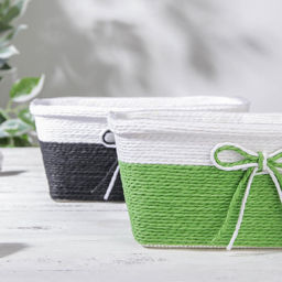 Кашпо для цветов плетёное «Бантик», 23,5×12,5×10,5 см, прямоугольник, цвет МИКС