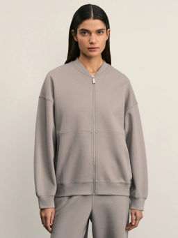 Толстовка на молнии с декоративными швами / Zarina  фото 3