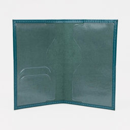 Обложка для паспорта, тиснение фольгой, гладкая, бирюзовая