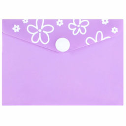 Папка для карт и визиток пластиковая Феникс+, арт. 72232/ 12 СИРЕНЕВЫЕ ЦВЕТОЧКИ (полипропилен, 10.5х7.4 см, 1 отделение (-я), кнопка, УФ-печать)