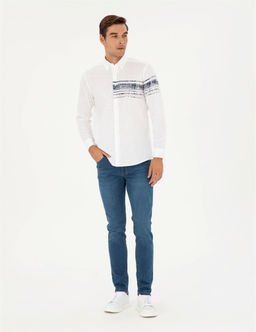 Lacivert Regular Fit Uzun Kollu G_mlek - Pierre cardin фото 4
