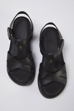 Trendyol Shoes Siyah T Bantl? Ekstra Rahat Duz Kad?n Sandalet TAKSS25SD00001 - Trendyolmilla фото 4