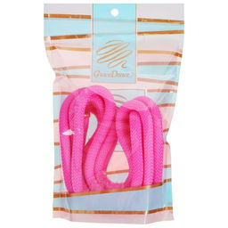 Скакалка гимнастическая Grace Dance, 3 м, цвет неоновый розовый  фото 9