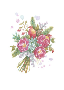 ФРЕЯ RPSA-0008 Дивный букет Скетч для раскраш. акварельными карандашами 29.7 х 21 см 1 л