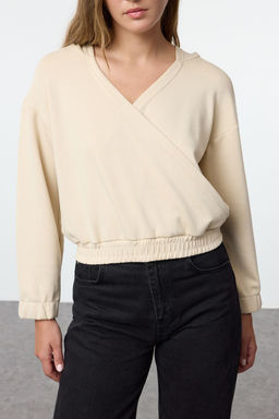 Tas Regular/Normal Kal?p Kapusonlu Esnek Orme Sweatshirt TWOAW25SW00167 - Trendyolmilla фото 4