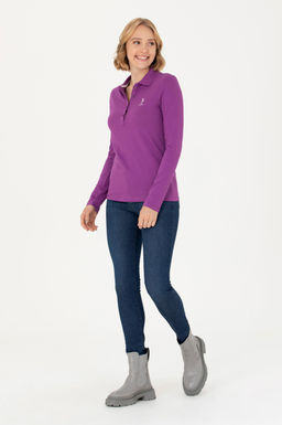 U. S. Polo Assn Женский фиолетовый базовый свитшот - U.s. polo assn фото 18