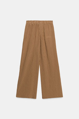 PANTAL?N ANCHO RAYAS / Caramelo