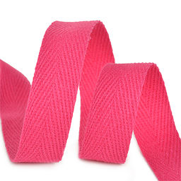 Лента-тесьма 10мм киперная 2,5г хлопок TBY.CT цв.F145 фуксия уп.50м