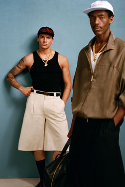 BERMUDA WIDE FIT PLIEGUES WILLY CHAVARRIA X ZARA / Crema  фото 2