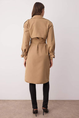 Vizon Kruvaze Oversize Uzun Trenckot TWOAW26TR00010 - Trendyolmilla фото 4