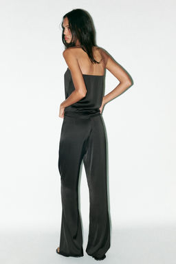 HIGH-WAIST SATIN TROUSERS - Zara фото 4