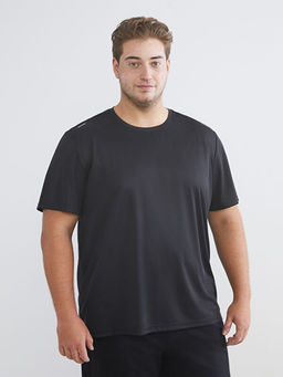 B?y?k Beden Bisiklet Yaka Erkek Spor Ti??rt