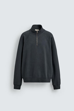 SUDADERA LAVADA CUELLO CREMALLERA / Gris antracita - Zara фото 13