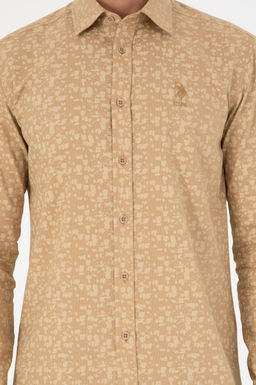 Мужская рубашка песочного цвета с длинным рукавом Неожиданная скидка в корзине - U.s. polo assn фото 6