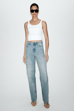 JEANS Z1975 STRAIGHT TIRO ALTO / Azul claro