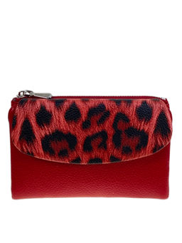 Женское портмоне из искусственной кожи, цвет красный