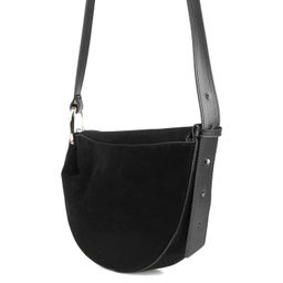 SQ013-1 black, Женская замшевая сумка, Barcelo Biagi
