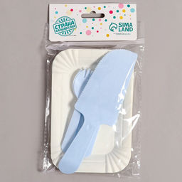 Цена за 4 шт. Набор одноразовой бумажной посуды, 6 персон