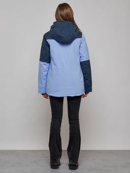 Горнолыжная куртка женская зимняя фиолетового цвета 33307F