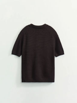 Джемпер поло фактурной вязки / Zarina фото 8