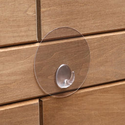 Самоклеящийся прозрачный крючок с системой бесследного удаления 8,5*8,5 см, до 10 кг, 1 шт - Simaland фото 2