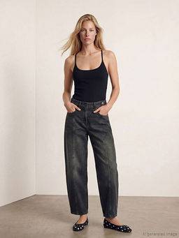 Barrel Fit Kad?n Jean Pantolon