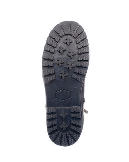 Ботинки женские на литой подошве, кожа, овчина, молния.