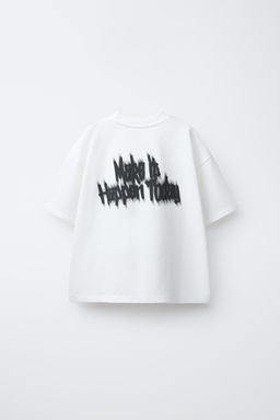 CAMISETA FELPA ESTAMPADA GRAFFITI / Blanco - Zara фото 2