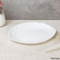 Тарелка плоская 190 мм десертная Лист WL75 (white) (уп 6/48)