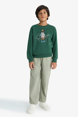 %100 Pamuk Loose Fit Standart Pa_a Gabardin Pantolon Erkek _ocuk - Defacto фото 2