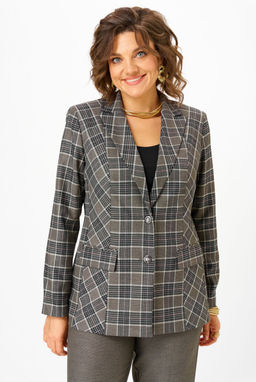 Костюм БелЭльСтиль 412/596 клетка + коричневый