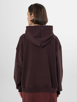 Худи женское коричневое с печатью - Mark formelle фото 2